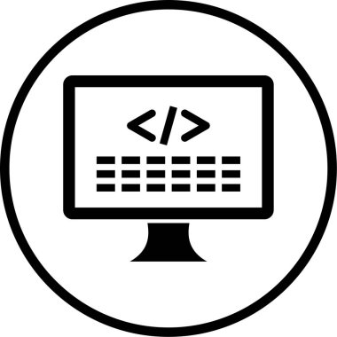 Bilgisayar. Web simgesi basit illüstrasyon