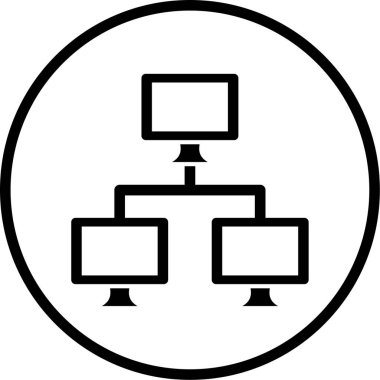 Bilgisayar ağı. Basit resimleme