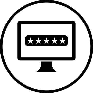 Bilgisayar. Web simgesi basit illüstrasyon