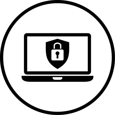Bilgisayar. Web simgesi basit illüstrasyon