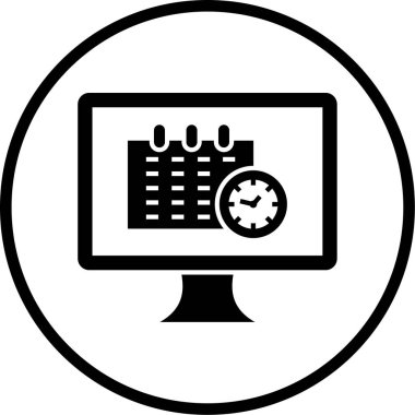 Bilgisayar. Web simgesi basit illüstrasyon