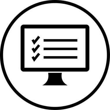 Bilgisayar. Web simgesi basit illüstrasyon