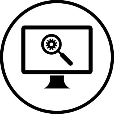 Bilgisayar. Web simgesi basit illüstrasyon