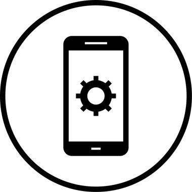 Akıllı telefon modern simgesinin vektör çizimi