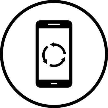 Akıllı telefon modern simgesinin vektör çizimi