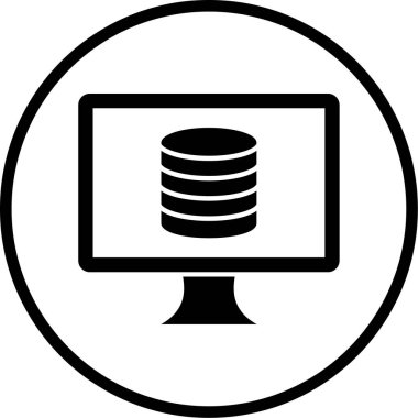 Bilgisayar. Web simgesi basit illüstrasyon