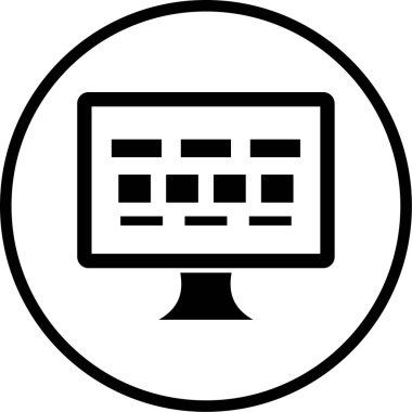 Bilgisayar. Web simgesi basit illüstrasyon