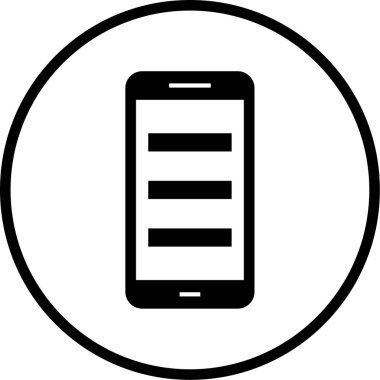 Cep telefonu simgesi, vektör illüstrasyonu