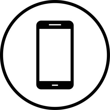 Cep telefonu simgesi, vektör illüstrasyonu