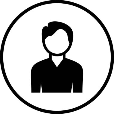 avatar. Web simgesi basit illüstrasyon