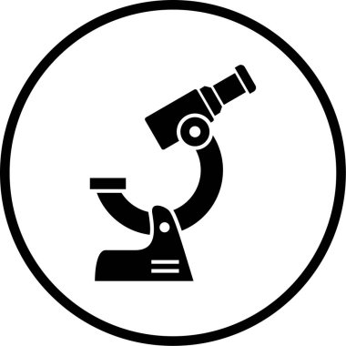 Mikroskop. Web simgesi basit illüstrasyon