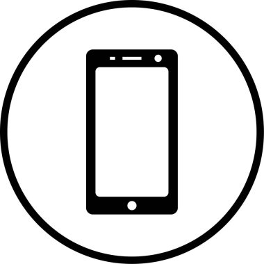 Cep telefonu simgesi, vektör illüstrasyonu