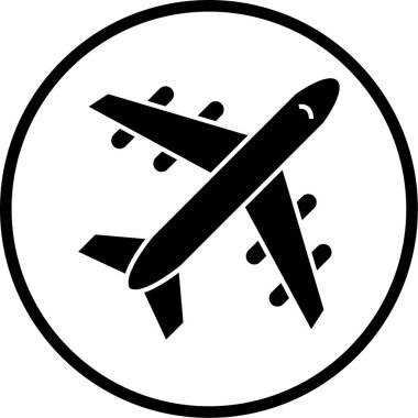 uçak ikonu vektör illüstrasyonu