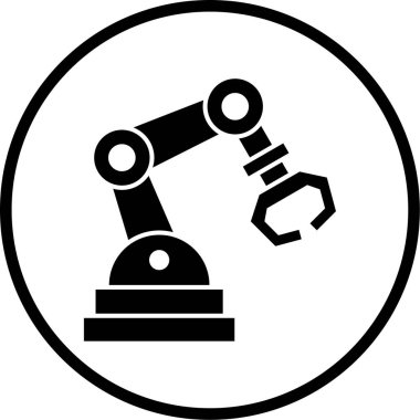 Bir robot simgesinin vektör illüstrasyonu