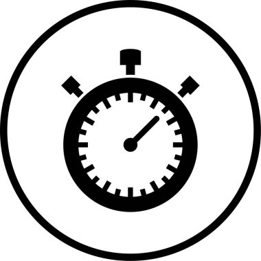 Saat. Web simgesi basit illüstrasyon