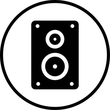 Modern ikonun vektör illüstrasyonu. hoparlör 