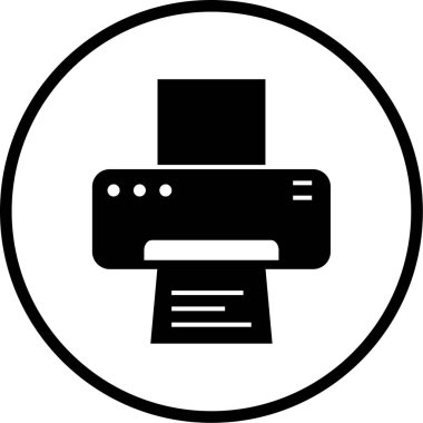 Yazıcı. Web simgesi basit illüstrasyon