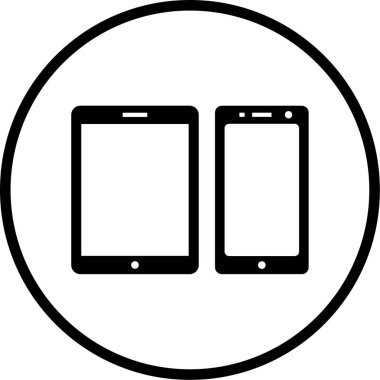 Modern aygıt simgesinin vektör çizimi