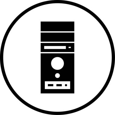 Bilgisayar. Web simgesi basit illüstrasyon