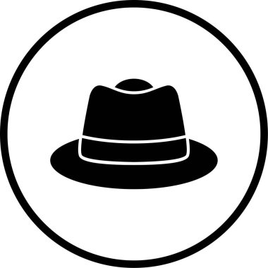 Şapka takan bir kadının vektör çizimi