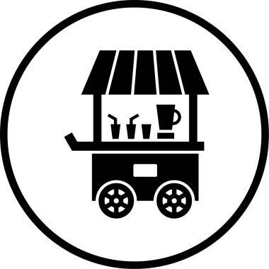 El arabası. Web simgesi basit illüstrasyon