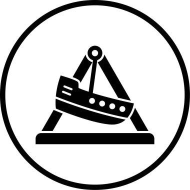 Gemi simgesinin vektör illüstrasyonu