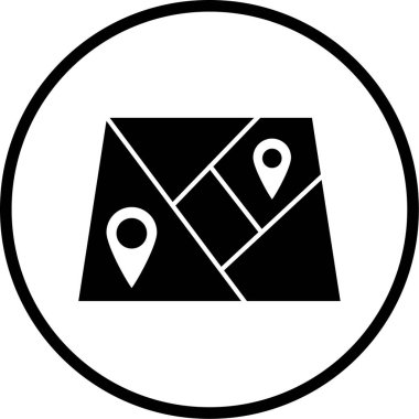 Harita konumu. Basit illüstrasyon