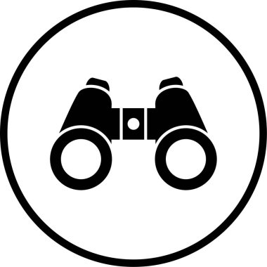 Dürbün. Web simgesi basit illüstrasyon