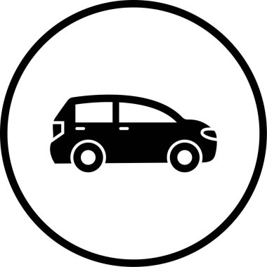 araba simgesi vektör illüstrasyonu