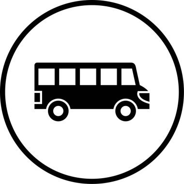Otobüs. Web simgesi basit illüstrasyon
