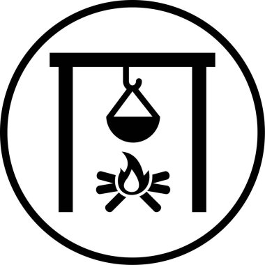 Bir kamp simgesinin gösterimi