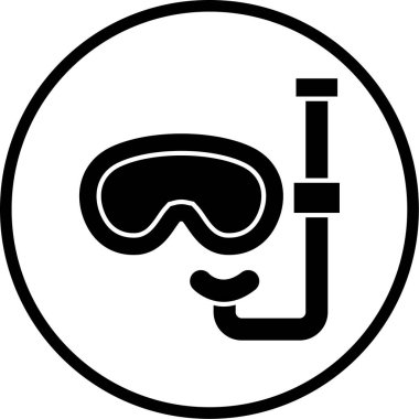 scuba dalgıç simgesi, vektör illüstrasyonu