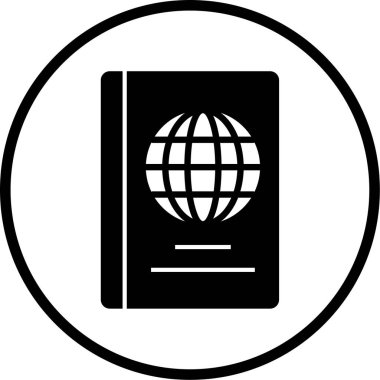 Pasaport. Web simgesi basit illüstrasyon