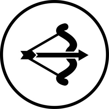 Bir yay simgesinin vektör illüstrasyonu