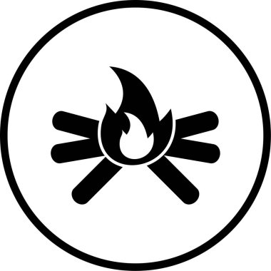 Ateş simgesinin vektör illüstrasyonu