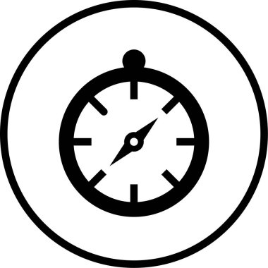 Kişisel ve ticari kullanım pusulası için illüstrasyon simgesi