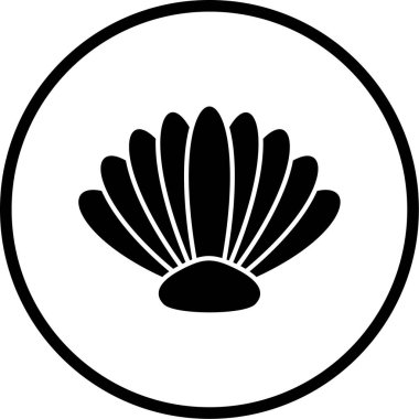 deniz kabuğu simge vektör çizim