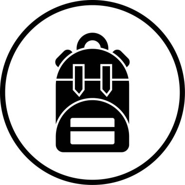 Sırt çantası. Web simgesi basit illüstrasyon