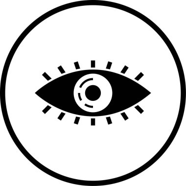Göz. Web simgesi basit illüstrasyon