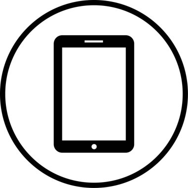 Cep telefonu simgesi, vektör illüstrasyonu