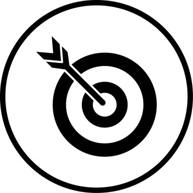 Hedef. Web simgesi basit illüstrasyon
