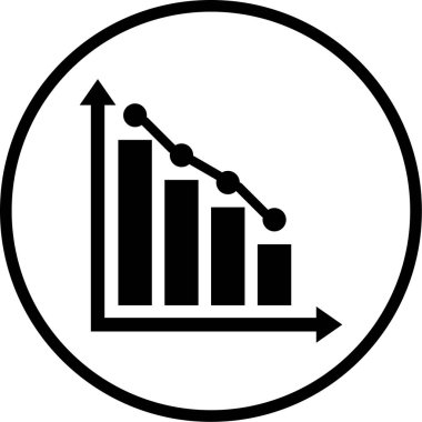 iş grafiği simgesi, vektör illüstrasyonu