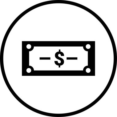Dolar. Web simgesi basit illüstrasyon