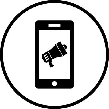 Akıllı telefon modern simgesinin vektör çizimi