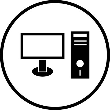 Bilgisayar. Web simgesi basit illüstrasyon