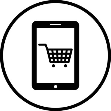 Cep telefonu simgesi, vektör illüstrasyonu