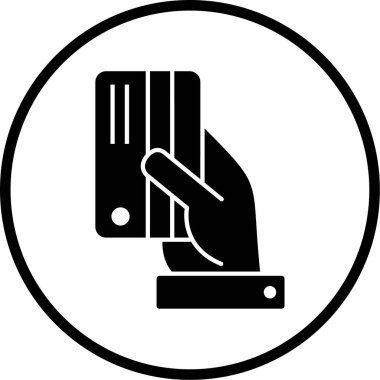 Modern kredi kartı simgesinin vektör illüstrasyonu