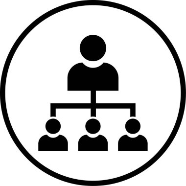 İş insanları simgesinin vektör illüstrasyonu