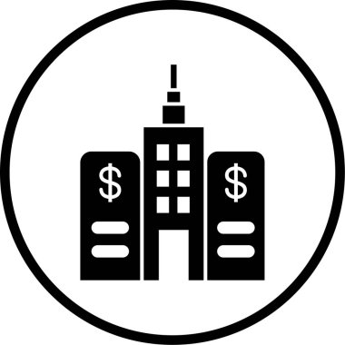 Modern yapı simgesinin vektör illüstrasyonu