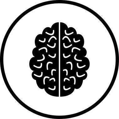 Beyin. Web simgesi basit illüstrasyon